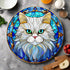 Cat Persian Glass Suncatcher Worktop Saver